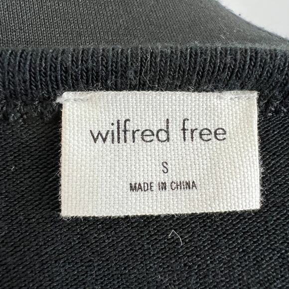 Aritzia Wilfred Free Round Neck Casual Tee Black Short Sleeve Pullover Size S - Picture 7 of 10